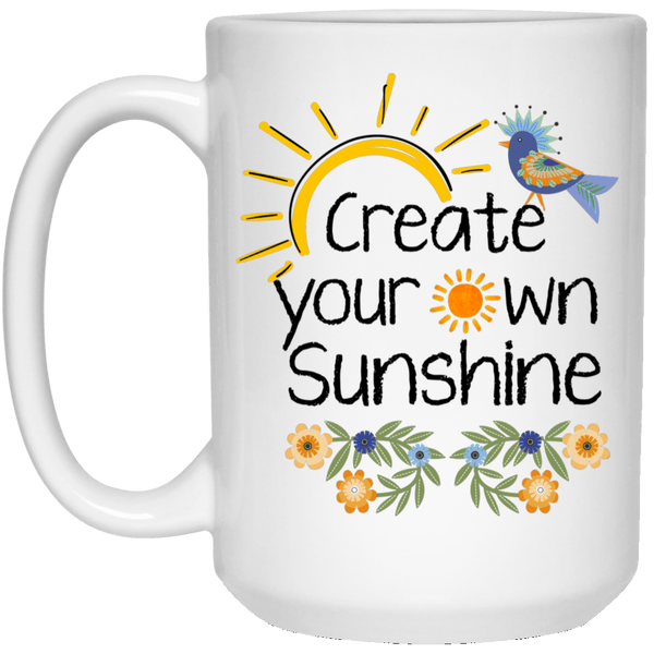 SUNSHINE White Mug - BIG 15 oz. size