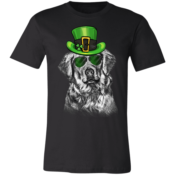 ST. PADDY'S DAY GOLDEN RETRIEVER BELLA CANVAS TEES - SIZES TO 4XL - 4 COLORS TO CHOOSE FROM