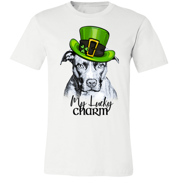 MY LUCKY CHARM PIT BULL PREMIUM BELLA CANVAS TEES - SIZES TO 4XL
