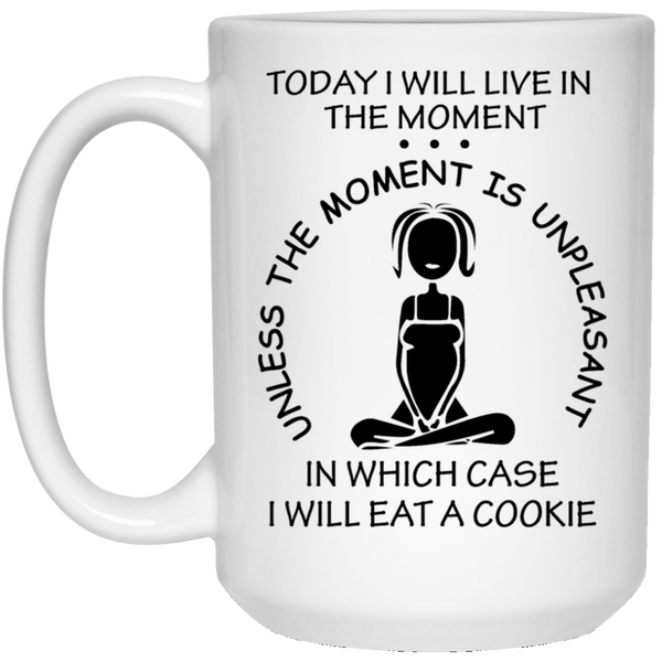 IN THE MOMENT White Mug - BIG 15 oz. size