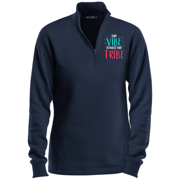 EMBROIDERED VIBE Sport-Tek Ladies' 1/4 Zip Sweatshirt- 7 Colors to Choose From