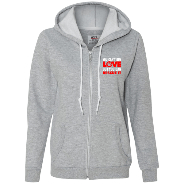 RESCUE Ladies Full-Zip Hooded Fleece - EMBROIDERED Design