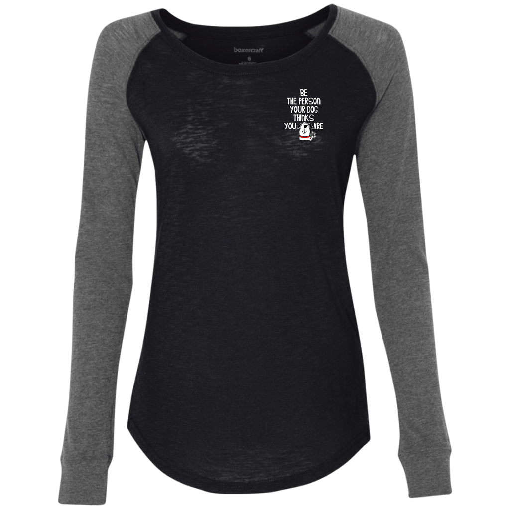 BE THE PERSON Women's Preppy Patch Slub T-Shirt - EMBROIDERED Design