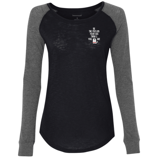 BE THE PERSON Women's Preppy Patch Slub T-Shirt - EMBROIDERED Design