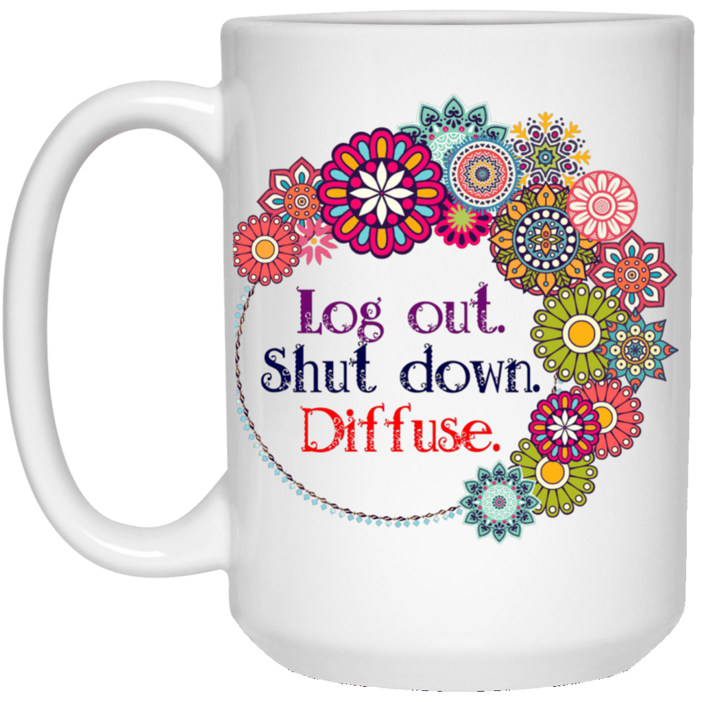 DIFFUSE White Mug - BIG 15 oz. size