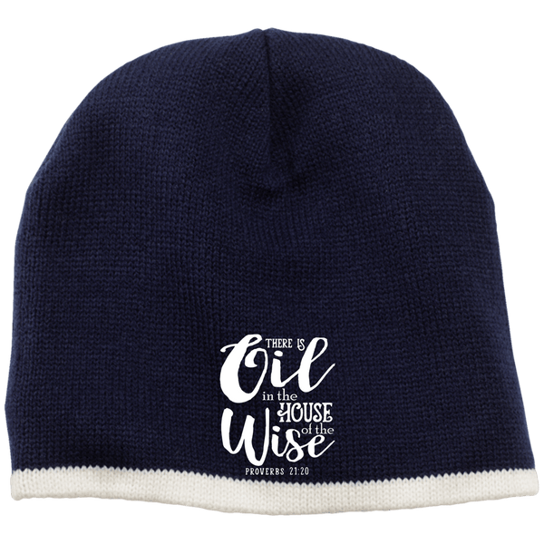 EMBROIDERED PROVERBS 100% Acrylic Beanie