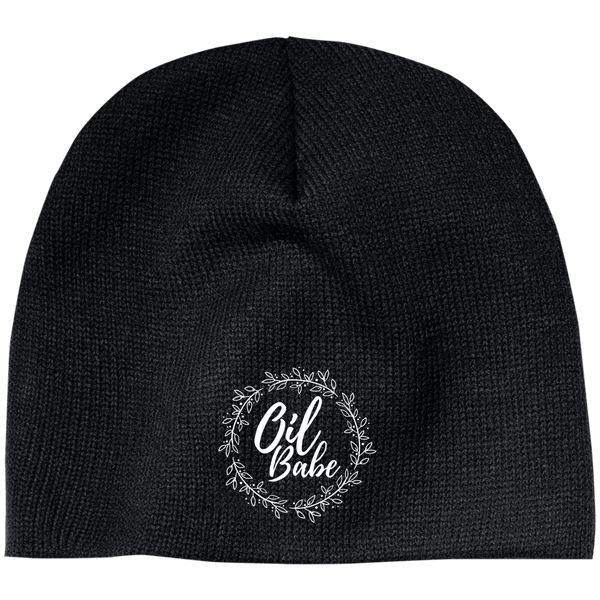 EMBROIDERED OIL BABE 100% Acrylic Beanie