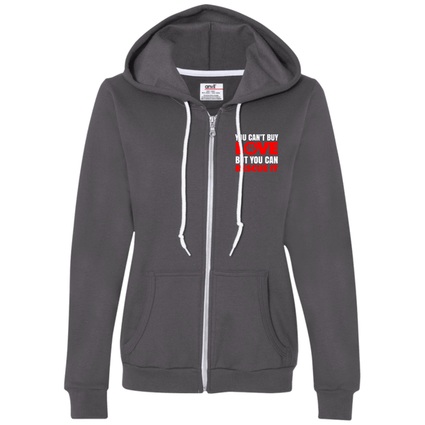 RESCUE Ladies Full-Zip Hooded Fleece - EMBROIDERED Design