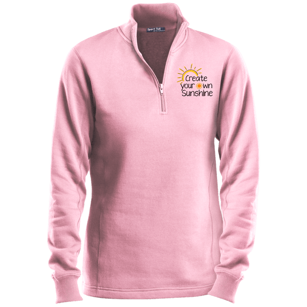 EMBROIDERED SUNSHINE Sport-Tek Ladies' 1/4 Zip Sweatshirt2- 6 Colors to Choose From