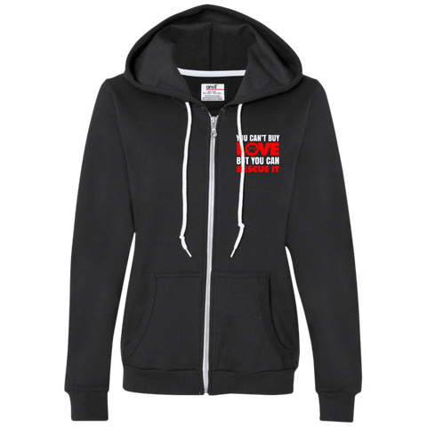 RESCUE Ladies Full-Zip Hooded Fleece - EMBROIDERED Design