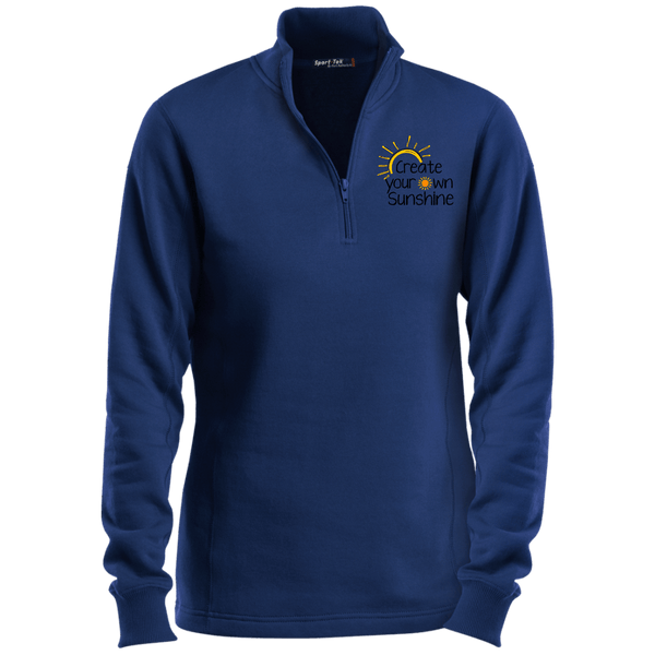 EMBROIDERED SUNSHINE Sport-Tek Ladies' 1/4 Zip Sweatshirt2- 6 Colors to Choose From
