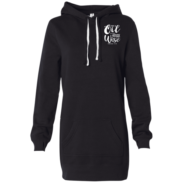 EMBROIDERED PROVERBS Women's Hooded Pullover Dress