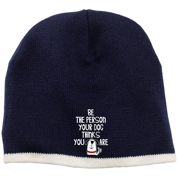 BE THE PERSON 100% Acrylic Beanie - EMBROIDERED Design