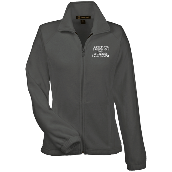 EMBROIDERED ESSENTIAL OILS Women's Fleece Jacket - 7 Colors to Choose From