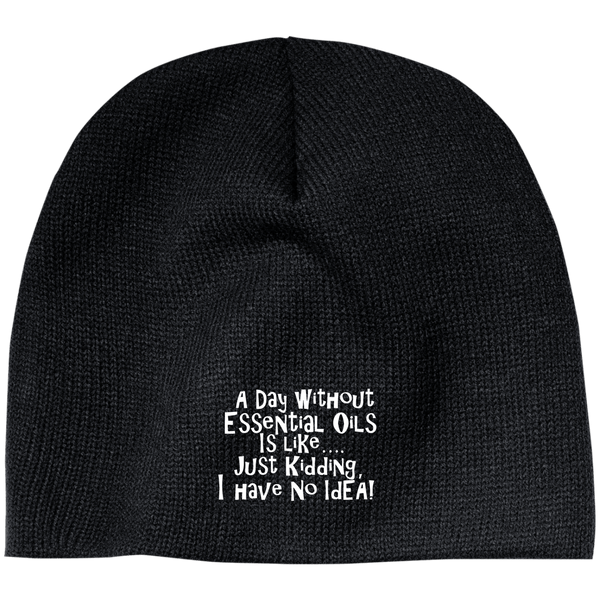 EMBROIDERED ESSENTIAL OILS 100% Acrylic Beanie