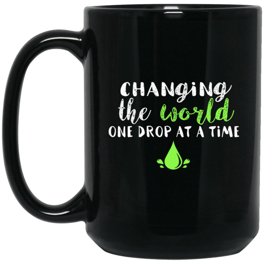 ONE DROP Black Mug - BIG 15 oz. size