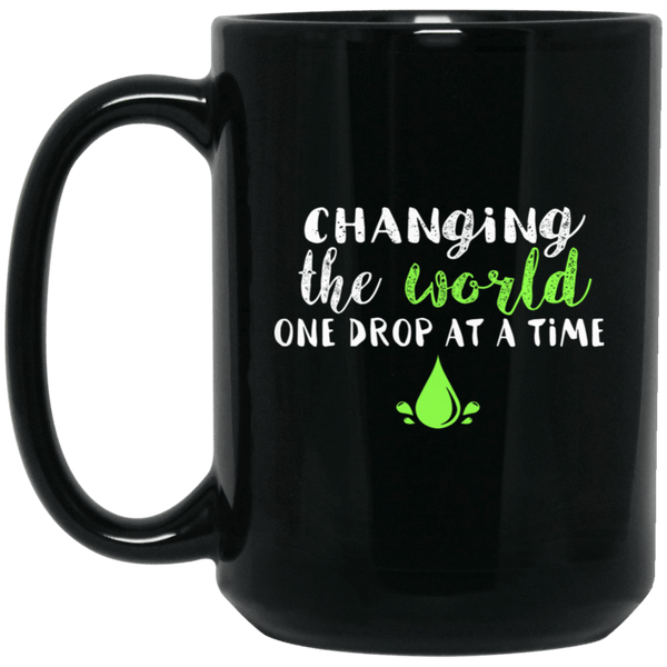 ONE DROP Black Mug - BIG 15 oz. size