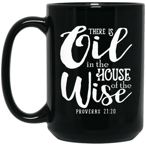 PROVERBS Black Mug - BIG 15 oz. size