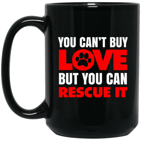 RESCUE Black Mug - BIG 15 oz. size