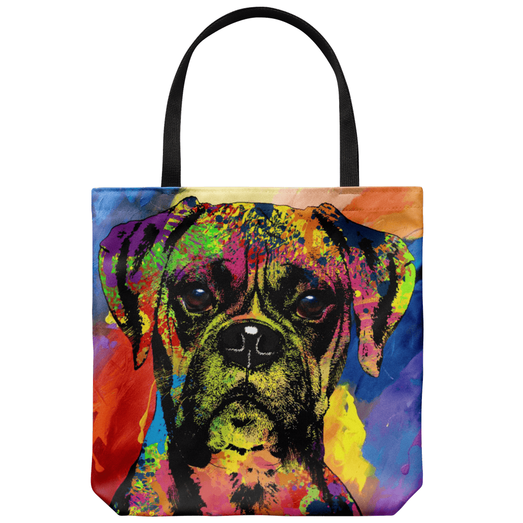 GORGEOUS POP ART BOXER CANVAS TOTE - NEW BIGGER SIZE