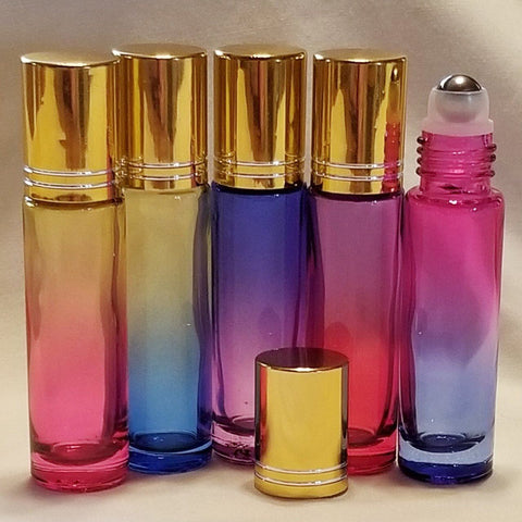 STUNNING "OMBRE" ROLLERBALL BOTTLES - 3 BOTTLES PER ORDER - METAL ROLLERS!