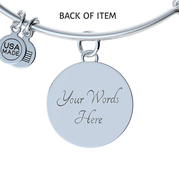 LUXURY PIT BULL SILVER OR GOLD BANGLE BRACELET - OPTIONAL ENGRAVING