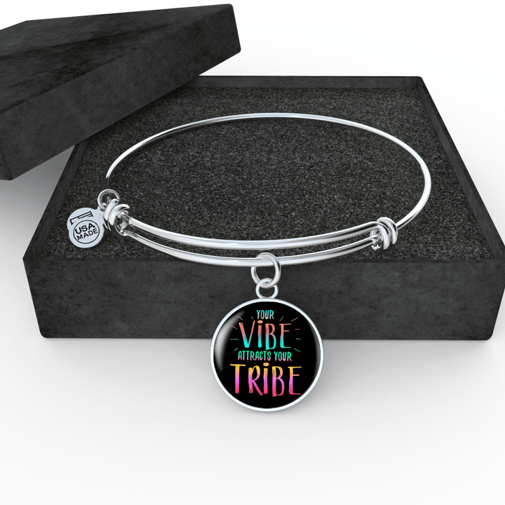 GORGEOUS "YOUR VIBE" NECKLACE & BANGLE BRACELET - AVAILABLE IN BOTH GOLD & SILVER