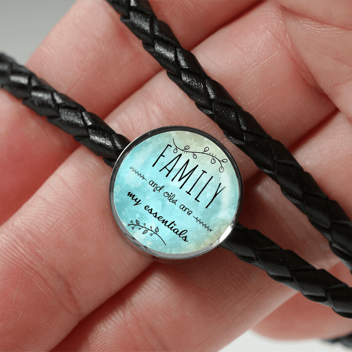 AWESOME FAMILY & OILS WRAP AROUND BRAIDED LEATHER BRACELET