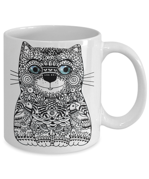 "COLORING BOOK" CAT MUG