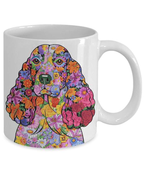 FABULOUS FLOWER SPRINGER SPANIEL WHITE MUG - DESIGN ON BOTH SIDES