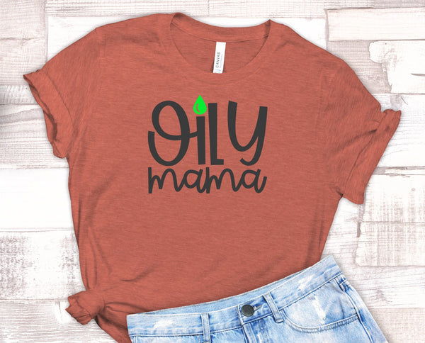 FUN OILY MAMA UNISEX TEES - UP TO 4XL - BEAUTIFUL HEATHER COLORS