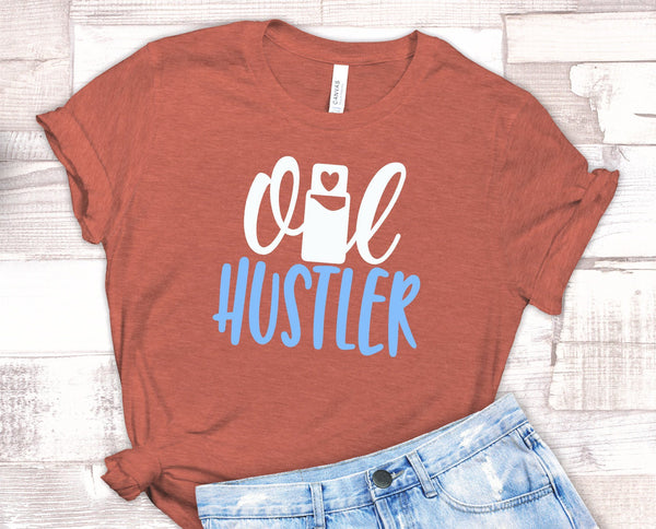 FUN OIL HUSTLER UNISEX TEES - UP TO 4XL - BEAUTIFUL HEATHER COLORS