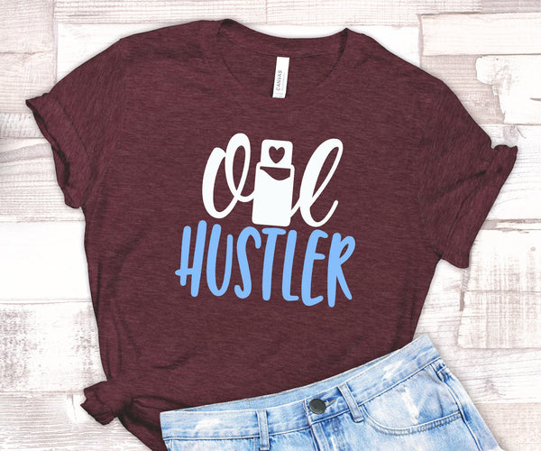 FUN OIL HUSTLER UNISEX TEES - UP TO 4XL - BEAUTIFUL HEATHER COLORS