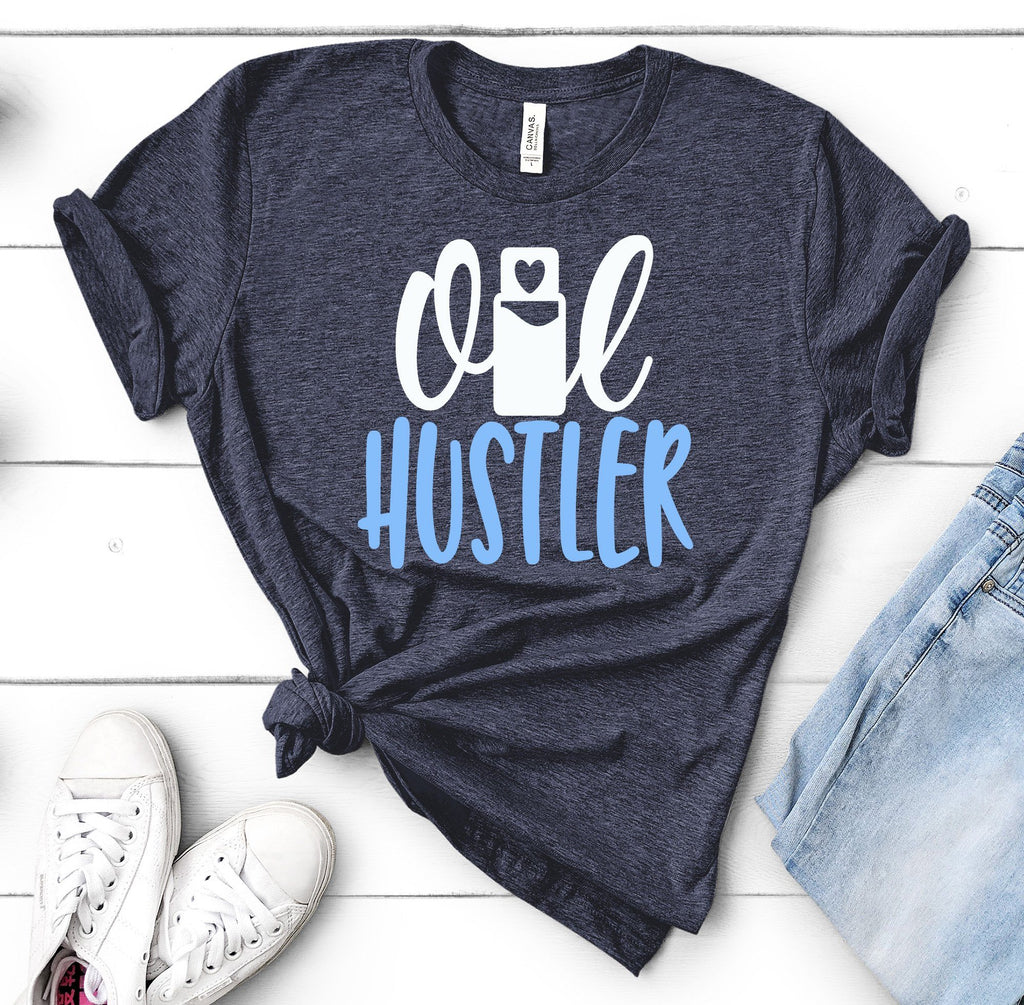 FUN OIL HUSTLER UNISEX TEES - UP TO 4XL - BEAUTIFUL HEATHER COLORS