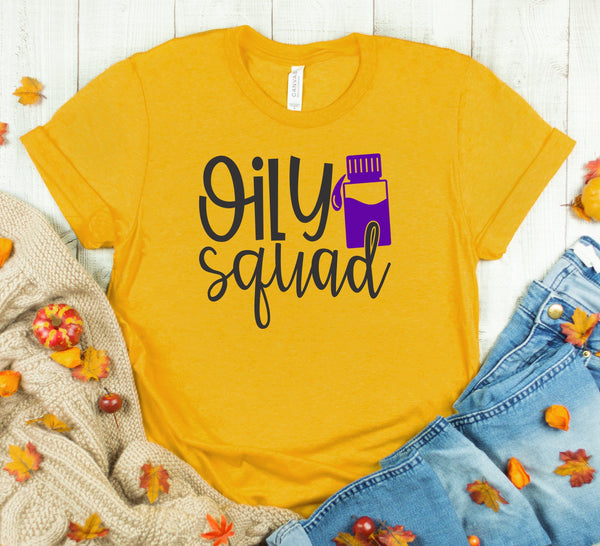 FUN OILY SQUAD UNISEX TEES - UP TO 4XL - BEAUTIFUL HEATHER COLORS