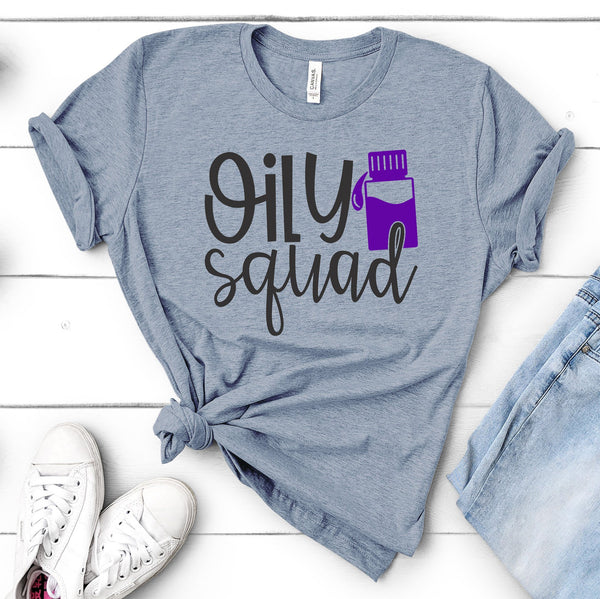 FUN OILY SQUAD UNISEX TEES - UP TO 4XL - BEAUTIFUL HEATHER COLORS