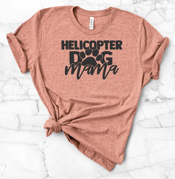 CUTE HELICOPTER DOG MOM TEES - UP TO 4XL - 4 COLORS