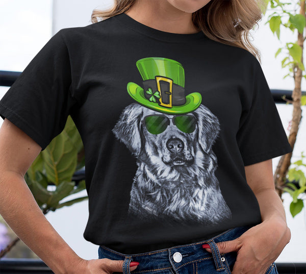 ST. PADDY'S DAY GOLDEN RETRIEVER BELLA CANVAS TEES - SIZES TO 4XL - 4 COLORS TO CHOOSE FROM