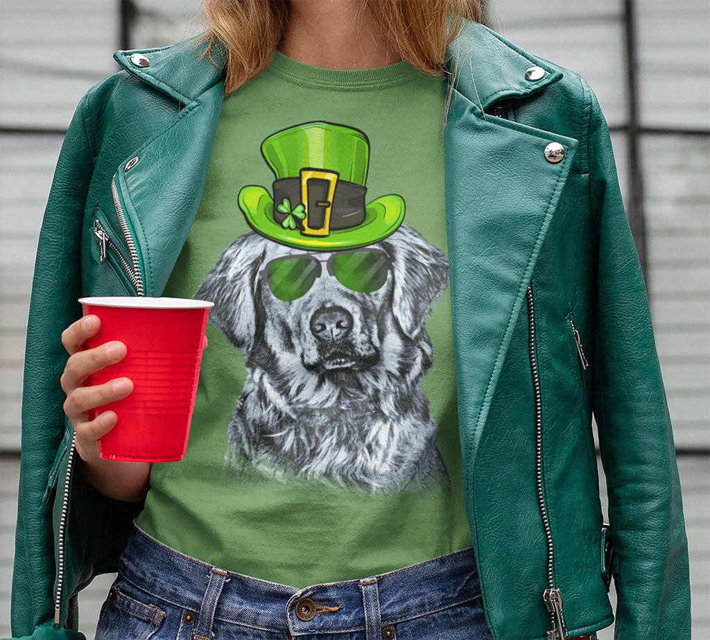 ST. PADDY'S DAY GOLDEN RETRIEVER BELLA CANVAS TEES - SIZES TO 4XL - 4 COLORS TO CHOOSE FROM