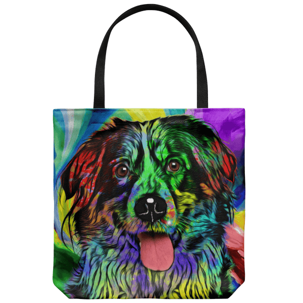 GORGEOUS POP ART BERNESE MOUNTAIN DOG CANVAS TOTE - NEW BIGGER SIZE