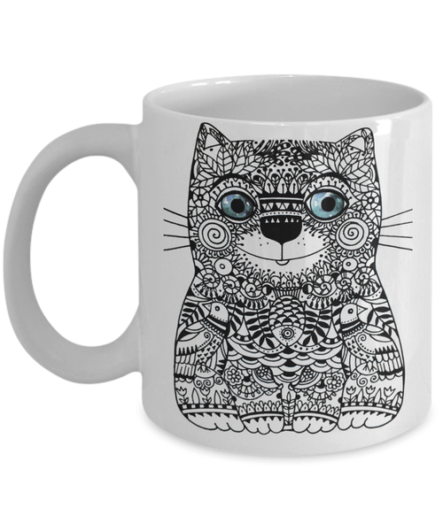 "COLORING BOOK" CAT MUG
