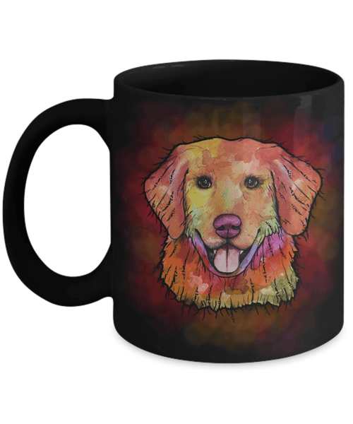 GORGEOUS WATERCOLOR GOLDEN RETRIEVER MUG - COMES IN WHITE TOO