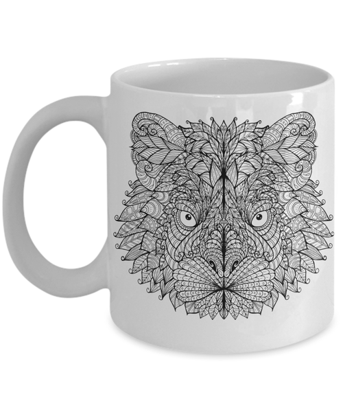 MAJESTIC MANDALA LION MUG