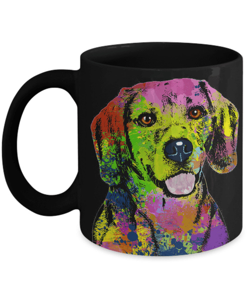 GORGEOUS POP ART BEAGLE MUG - DESIGN ON BOTH SIDES