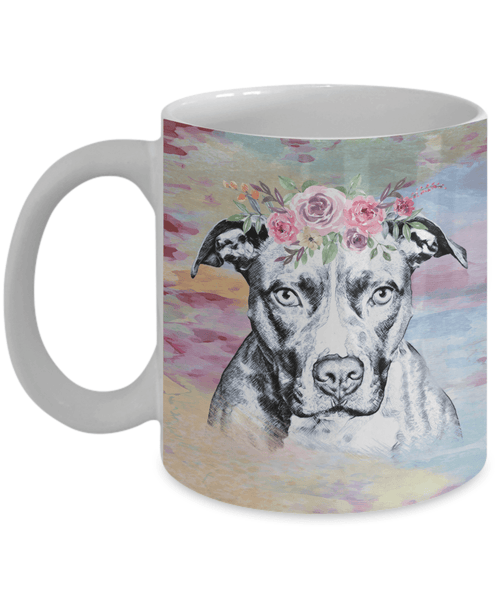 BEAUTIFUL BOHO PIT BULL FULL WRAP MUG - 11 oz and 15 oz sizes