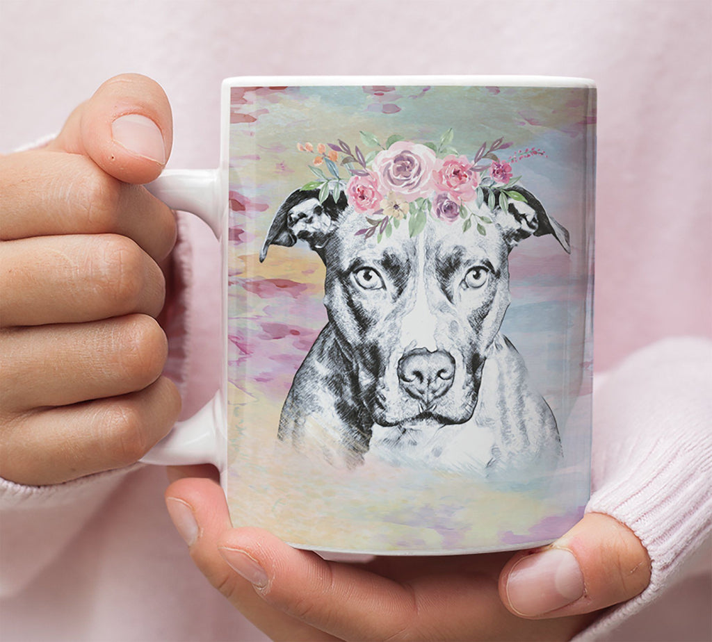 BEAUTIFUL BOHO PIT BULL FULL WRAP MUG - 11 oz and 15 oz sizes