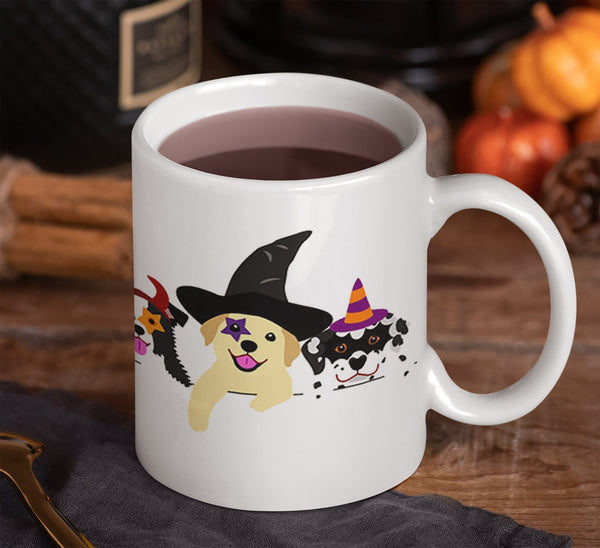 FUN HALLOWEEN DOGS 11 OZ MUG - WRAP DESIGN