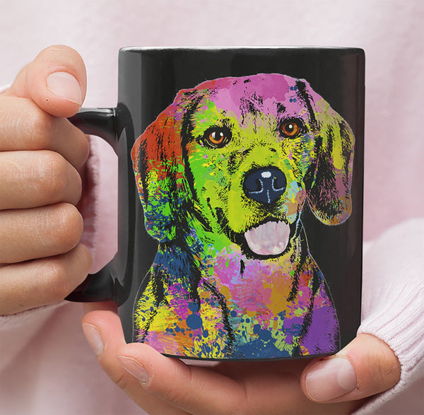 GORGEOUS POP ART BEAGLE MUG - DESIGN ON BOTH SIDES