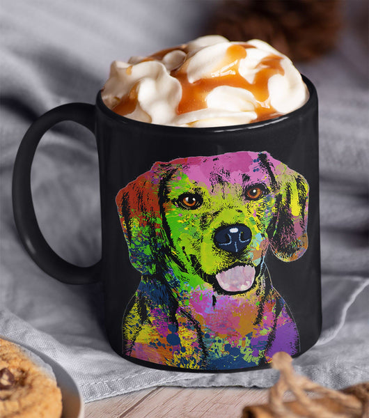GORGEOUS POP ART BEAGLE MUG - DESIGN ON BOTH SIDES