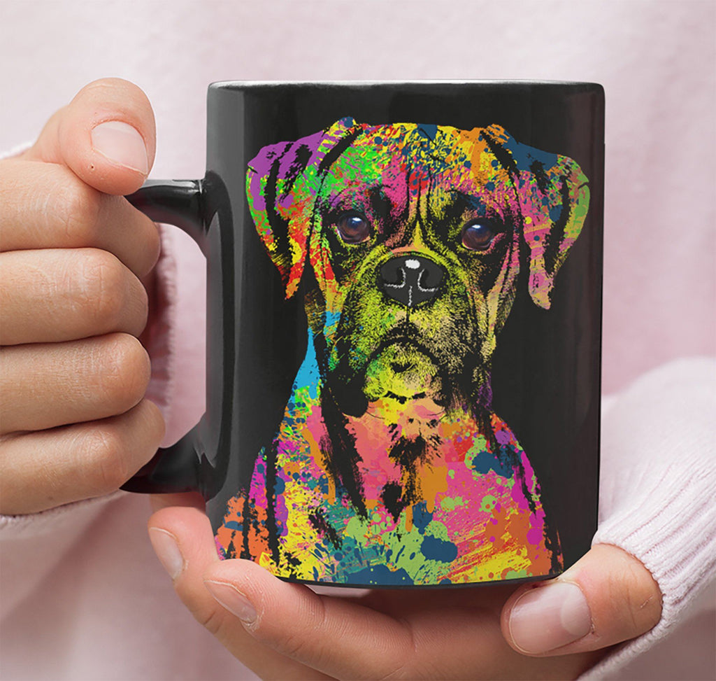 GORGEOUS POP ART BOXER MUG - DESIGN ON BOTH SIDES